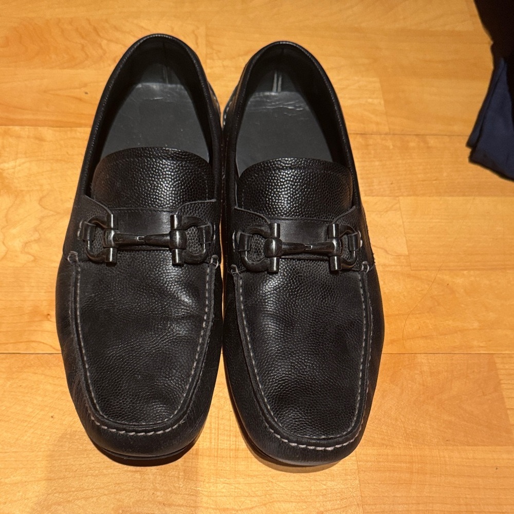 Salvatore Ferragamo Black Leather Loafers